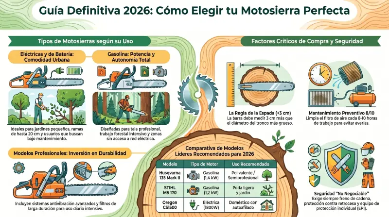 infografia mejores motosierras