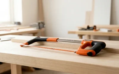 arco de Sierra sobre una mesa de trabajo